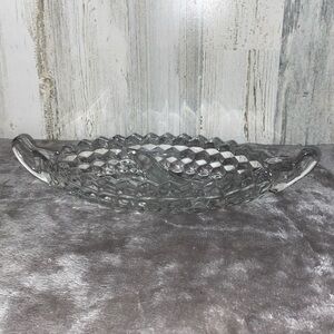 0702 American Glass Fosteria Divided Relish Dish